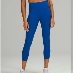NWT lululemon Fast and Free High-Rise Crop 23" Size 4 in Symphony Blue